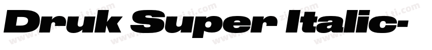 Druk Super Italic字体转换